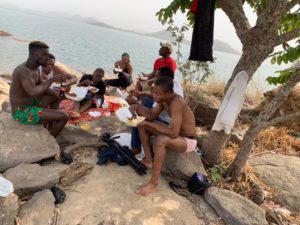 Picnickers at Usuma Dam