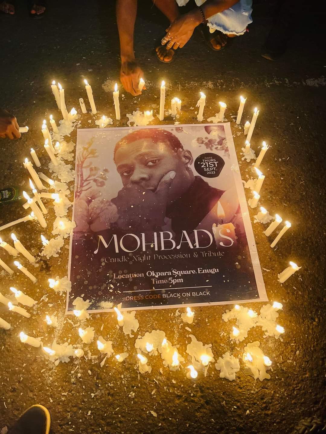 A candlelight procession for Mohbad happened in many parts of Nigeria. [Whiteangel1234]