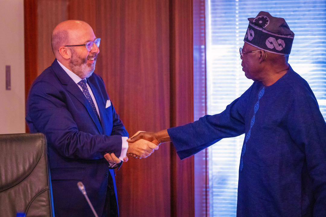 President Bola Tinubu meeting with Oracle's Global Vice President, Mr Andres Garcia Arroyo. [Nigeria State House]