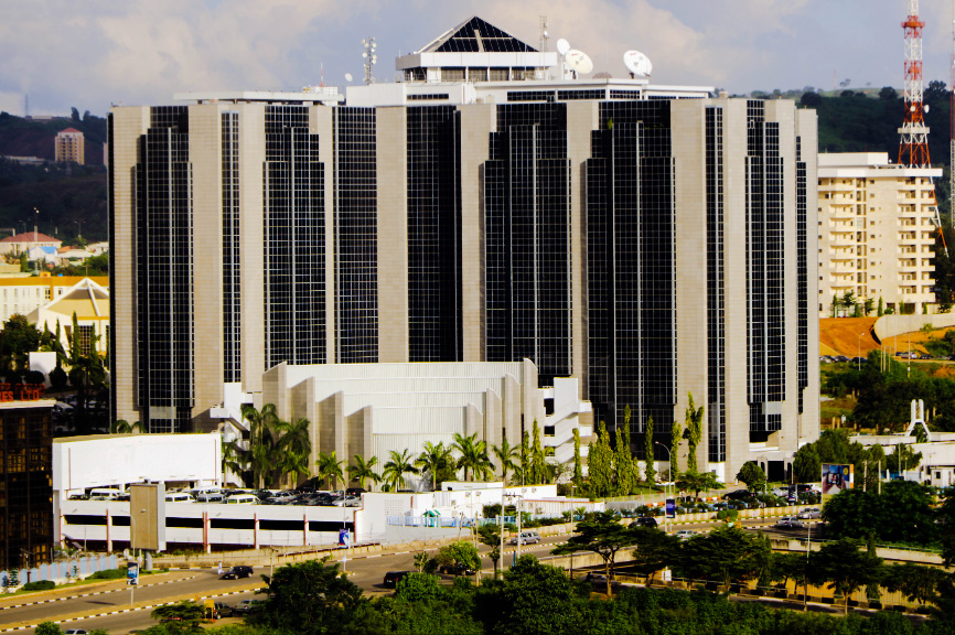 The aerial view of the Central Bank of Nigeria located in the central business district in Abuja.