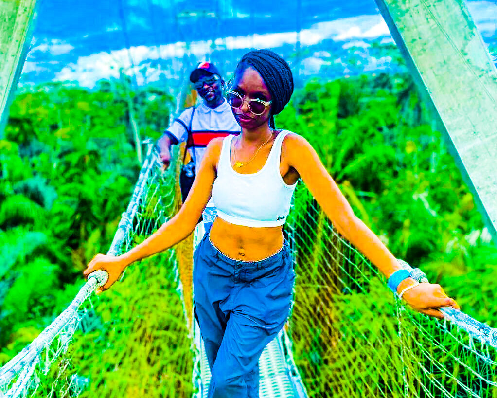 Tourists mounting on the longest canopy walk in Africa. [Instagram - Lekki Conservation Centre]