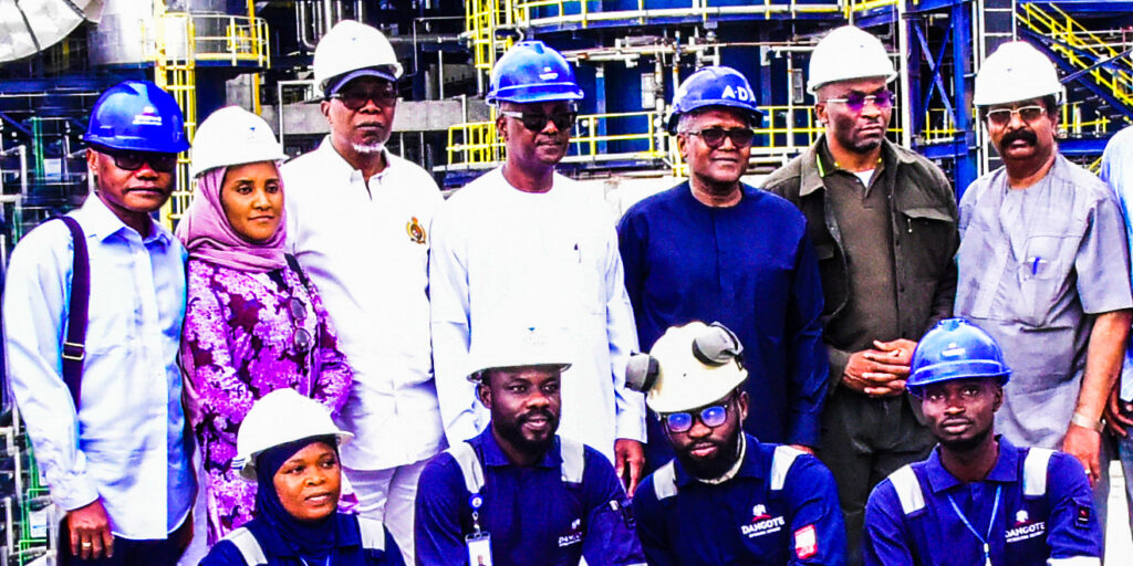 Dangote Industries Limited management led by Mr Aliko Dangote, leads leadership of House of Reps led by Speaker, Rt. Hon. Abbas Tajudeen, on a visit to Dangote Petroleum Refinery, Petrochemicals and Fertiliser Plant, Lekki, Saturday, July 20, 2024.