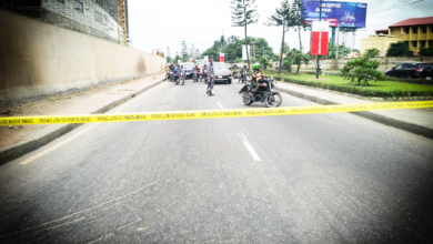 There is aerial protection at the Gani Fawehinmi Park in Lagos, one of the 10-day August demonstration venues.