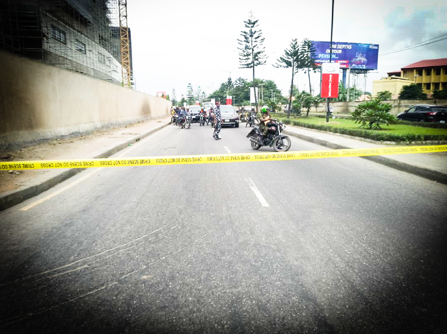 There is aerial protection at the Gani Fawehinmi Park in Lagos, one of the 10-day August demonstration venues.