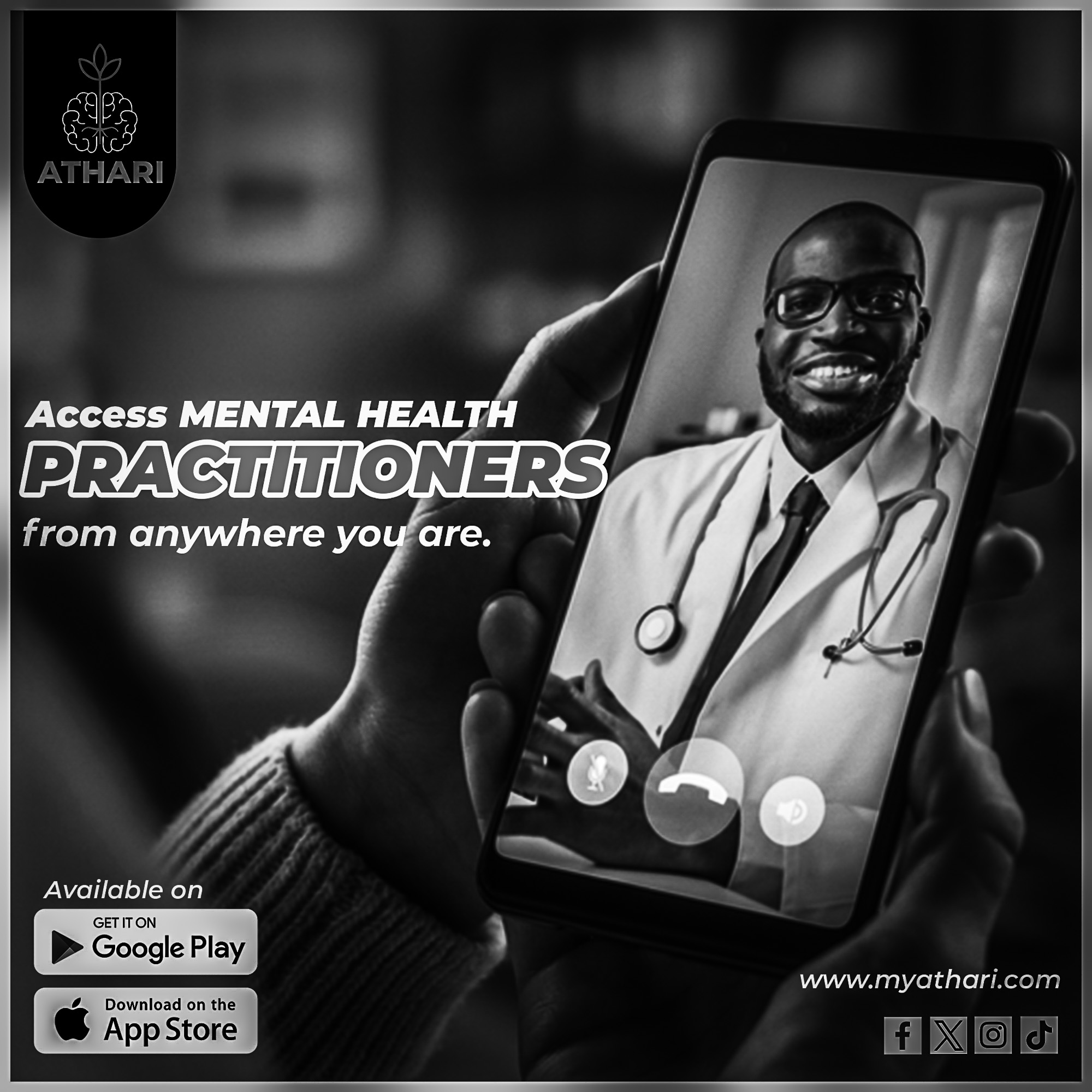 ATHARI allows patients needing mental health guidance to connect with experts who can help them.