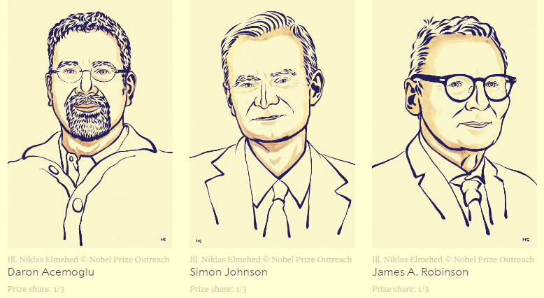 All three 2024 Nobel Memorial Prize in Economic Sciences winners.