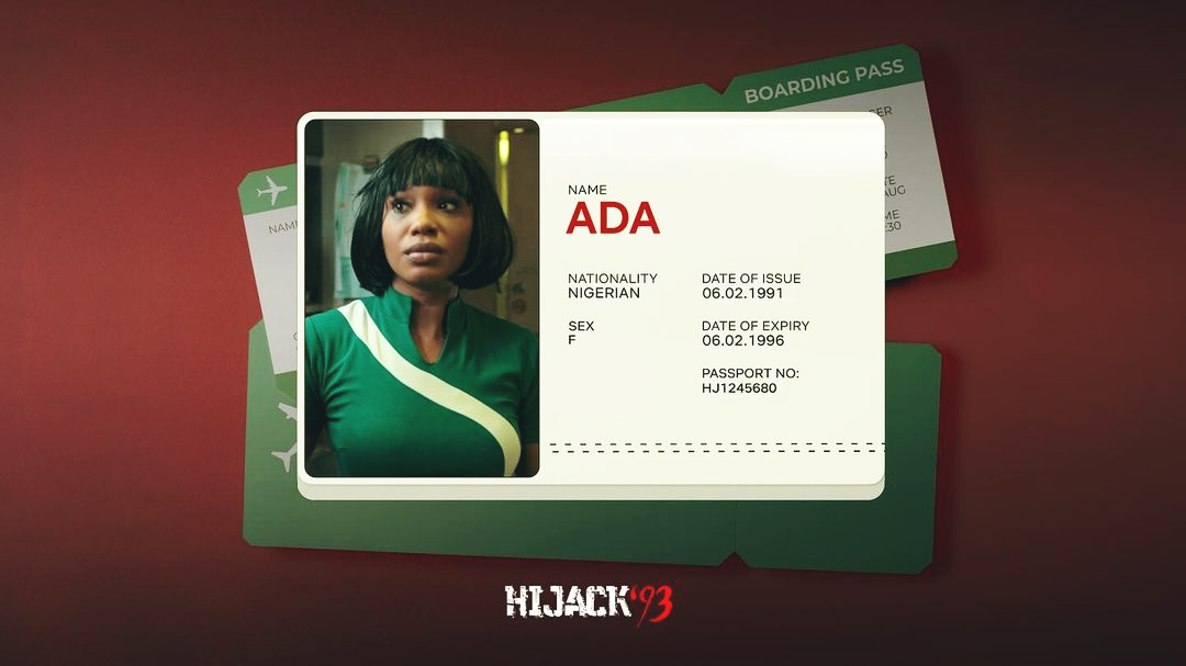 In Hijack 93, Sharon Ooja plays air hostess Ada onboard a flight that would later be taken over by four plane hijackers seeking a return to democracy in Nigeria under military rule. 